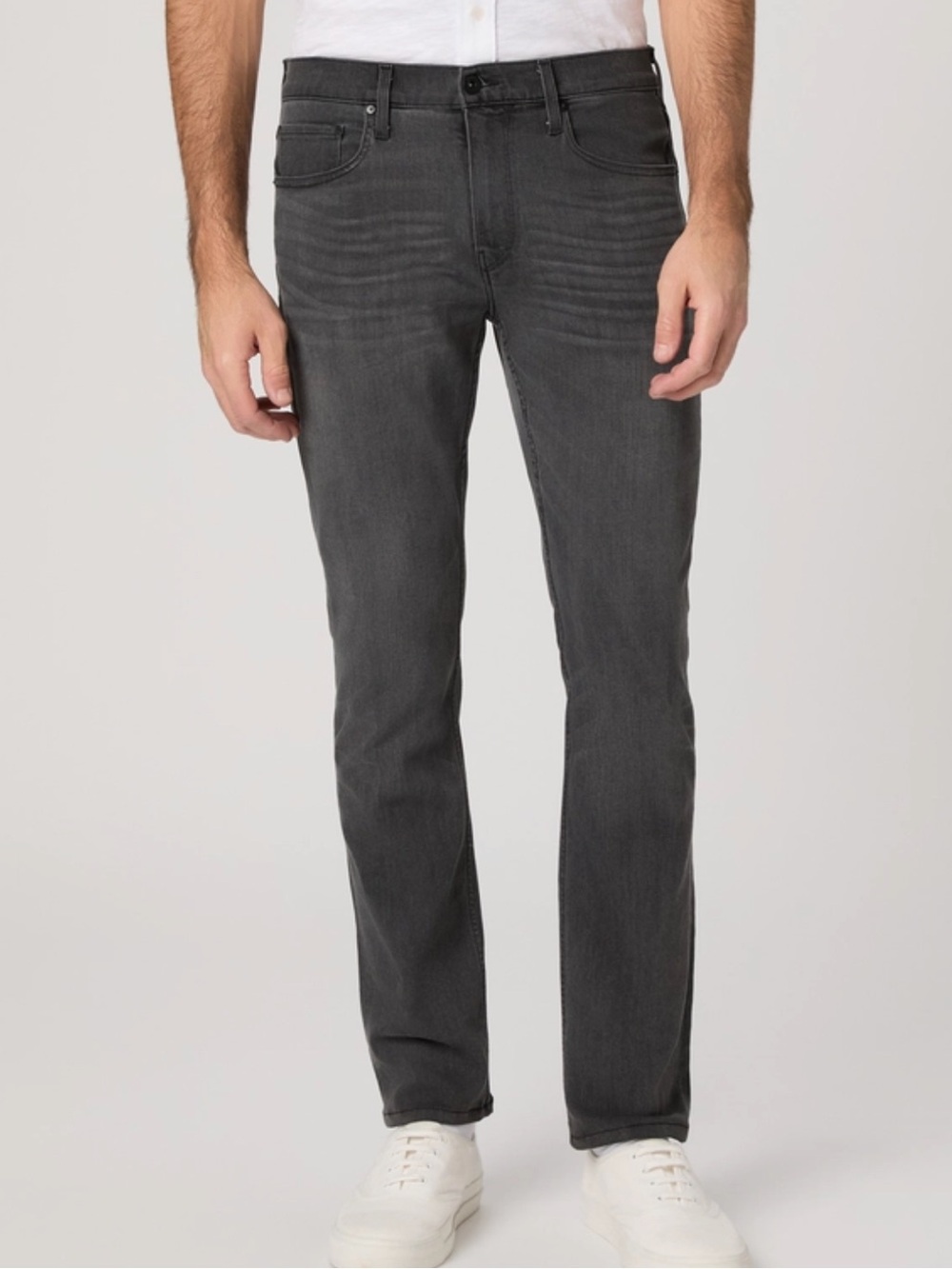 PAIGE Slim Straight Jeans in Charcoal